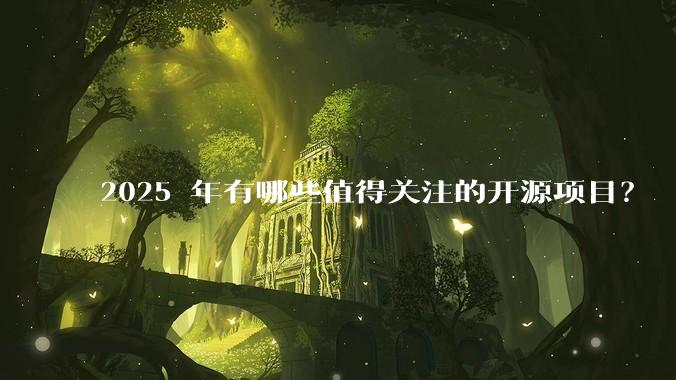 2025 年有哪些值得关注的开源项目？