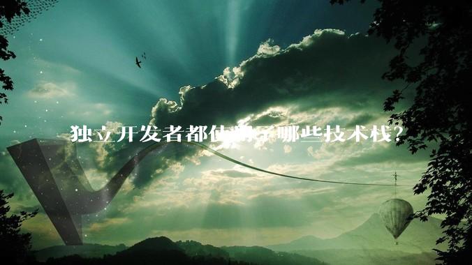 独立开发者都使用了哪些技术栈？