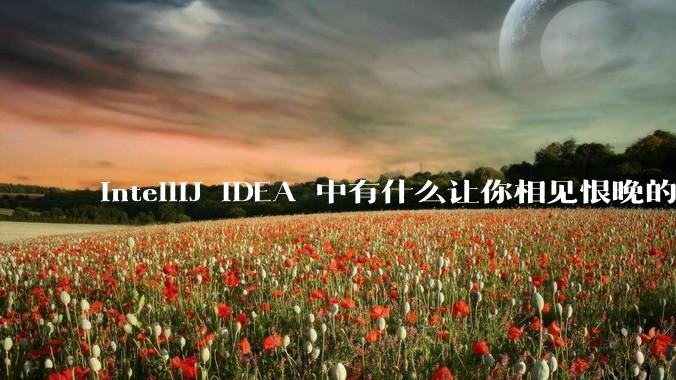 IntelliJ IDEA 中有什么让你相见恨晚的技巧？