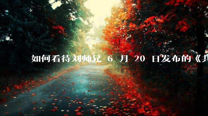 如何看待刘师兄 6 月 20 日发布的《共产主义实现的前一天》？