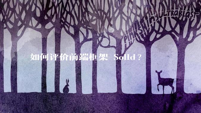 如何评价前端框架 Solid?