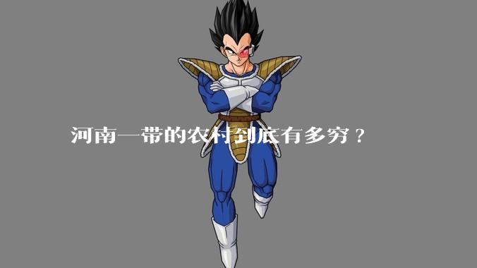 河南一带的农村到底有多穷?