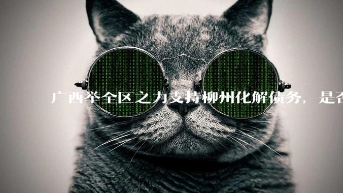 广西举全区之力支持柳州化解债务，是否意味着***隐性债务正受到越来越多的重视？
