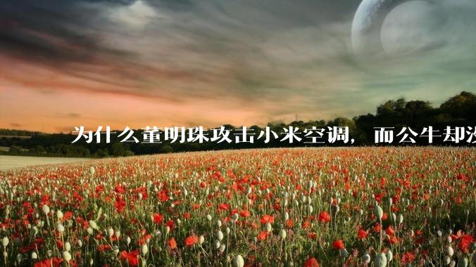 为什么董明珠攻击小米空调，而公牛却没有攻击小米插座？