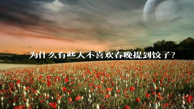 为什么有些人不喜欢春晚提到饺子？