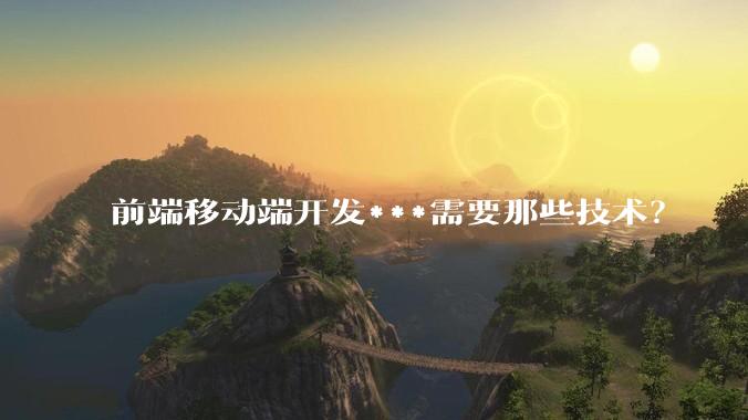 前端移动端开发***需要那些技术？