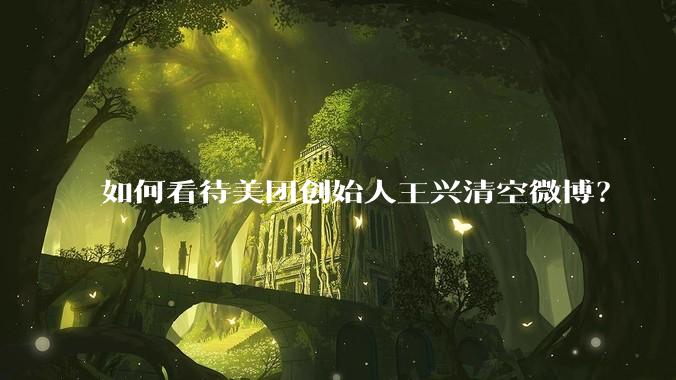 如何看待美团创始人王兴清空微博？