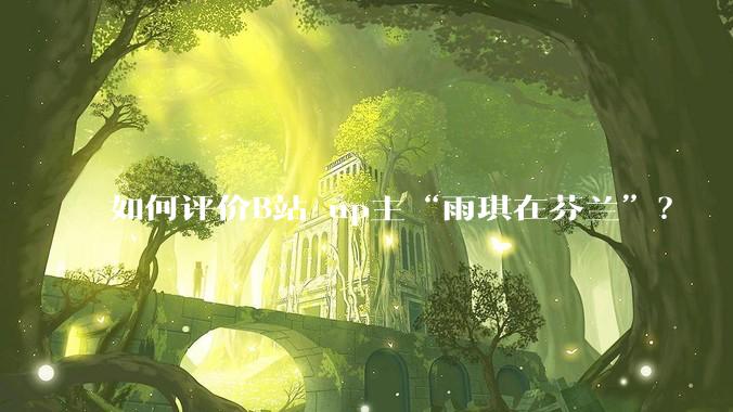 如何评价B站 up主“雨琪在芬兰”？