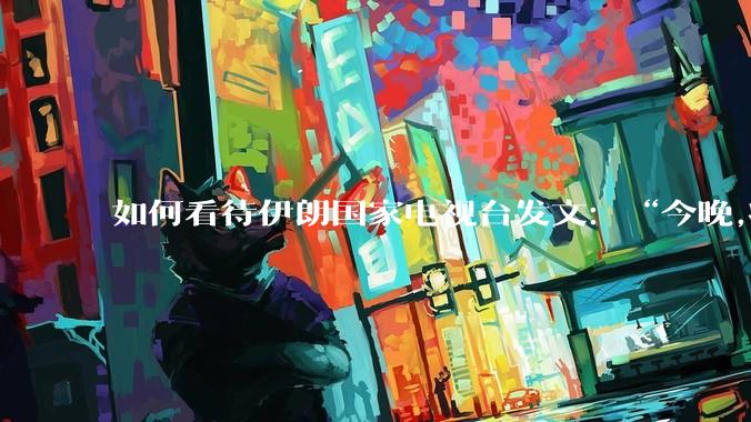 如何看待伊朗国家电视台发文：“今晚,将会发生一件大事,让世界铭记几个世纪。”？