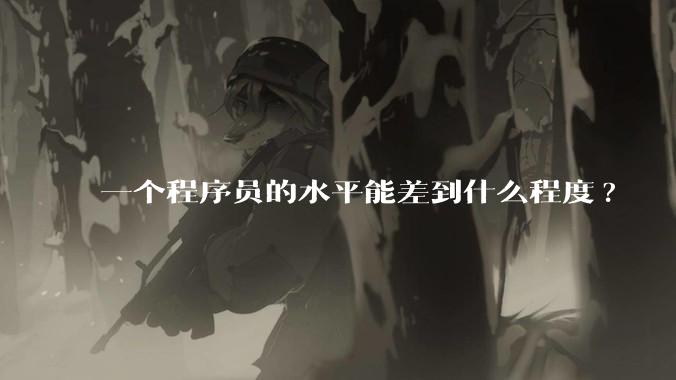 一个程序员的水平能差到什么程度?