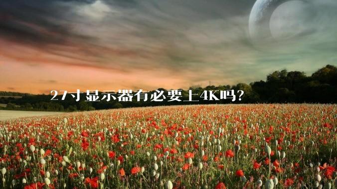 27寸显示器有必要上4K吗？