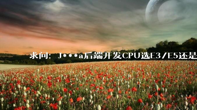 求问：J***a后端开发CPU选E3/E5还是i7/R7？