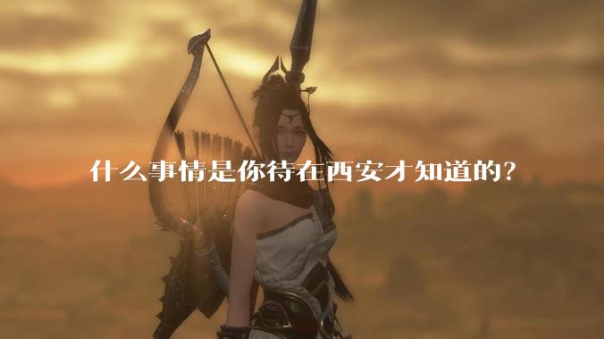 什么事情是你待在西安才知道的？