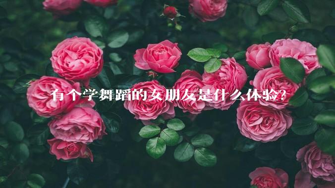 有个学舞蹈的女朋友是什么体验？