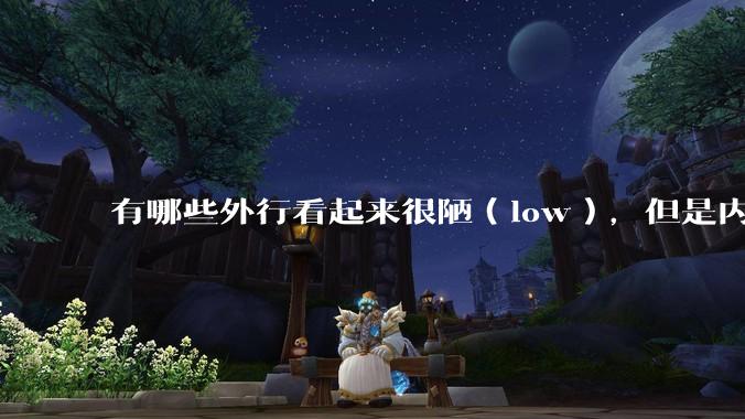 有哪些外行看起来很陋（low），但是内行人却觉得很高大上的东西？