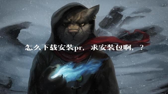 怎么下载安装pr，求安装包啊，？
