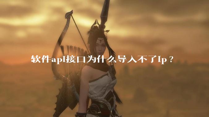 软件api接口为什么导入不了ip?