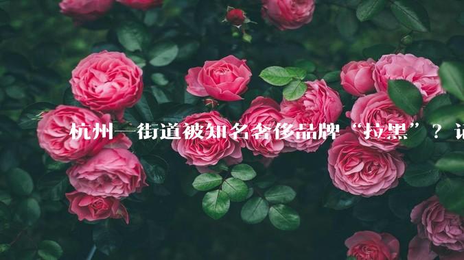 杭州一街道被知名奢侈品牌“拉黑”？记者实测20个地址全部被拒发货_商家_圣罗兰_区域