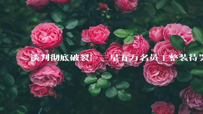 谈判彻底破裂！三星五万名员工整装待罢工 1400亿产值损失悬顶_奖金_方案_调解