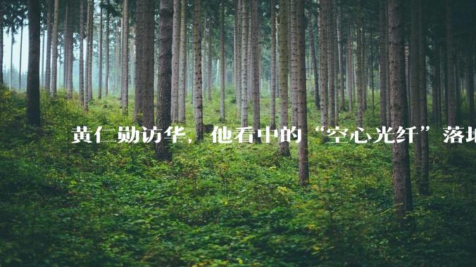 黄仁勋访华，他看中的“空心光纤”落地了吗？_空芯_道坎_中天科技