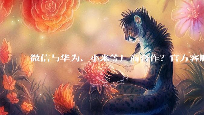 微信与华为、小米等厂商合作？官方客服回应：属实_张迪驰_音***_荣耀