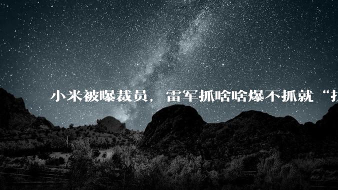 小米被曝裁员，雷军抓啥啥爆不抓就“拉胯”？_员工_手机_公司