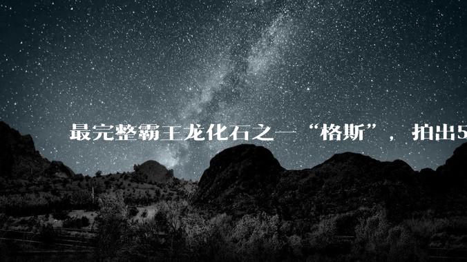 最完整霸王龙化石之一“格斯”，拍出5010万美元，成史上最贵恐龙化石_苏富比拍卖行_骨骼_龙骨