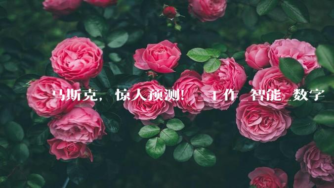 马斯克，惊人预测！_工作_智能_数字