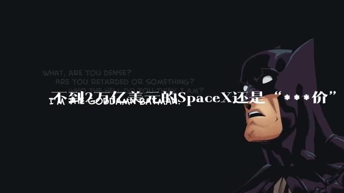 不到2万亿美元的SpaceX还是“***价”？_Morgan_Baron_马斯克