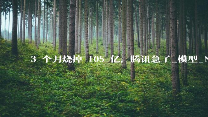 3 个月烧掉 105 亿，腾讯急了_模型_Non-IFRS_业务