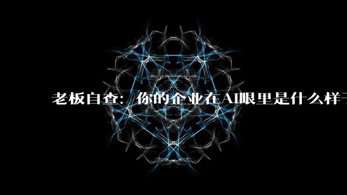 老板自查：你的企业在AI眼里是什么样子 - *