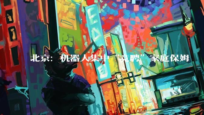 北京：机器人集中“竞聘”家庭保姆