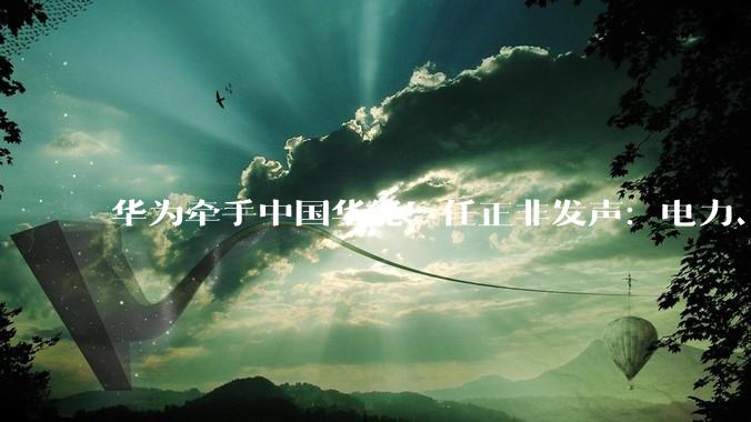 华为牵手中国华能！任正非发声：电力、电信是中国AI两大优势_创新_温枢_合作