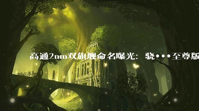 高通2nm双旗舰命名曝光：骁***至尊版和超级至尊版，9月夏威夷见 - *