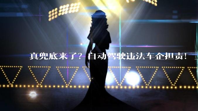 真兜底来了？自动驾驶违法车企担责！_责任_功能_辅助