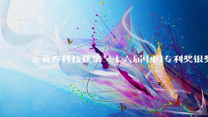 云英谷科技获第二十六届中国专利奖银奖 - *