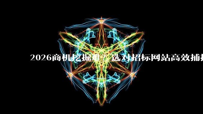 2026商机挖掘难？选对招标网站高效捕捉标讯 - *