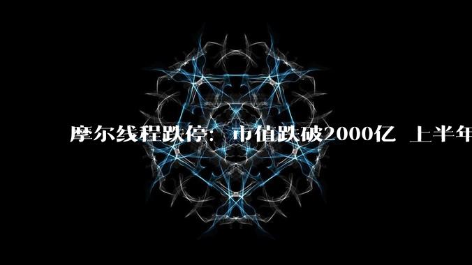 摩尔线程跌停：市值跌破2000亿 上半年营收17亿，扣非后净亏1.5亿_合伙_公司_持股