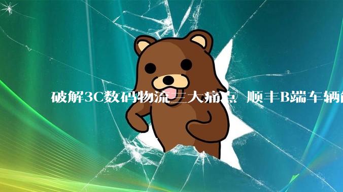 破解3C数码物流三大痛点 顺丰B端车辆能力筑牢行业履约护城河 - *