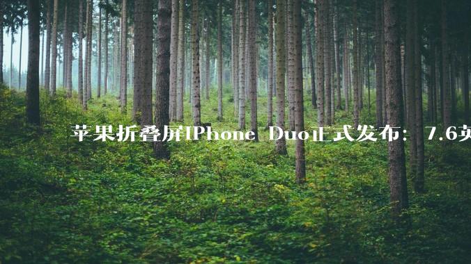 苹果折叠屏iPhone Duo正式发布：7.6英寸大屏，15999元起下月开卖 - *