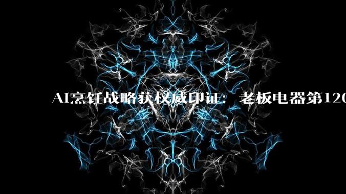 AI烹饪战略获权威印证：老板电器第120位上榜“民企发明专利500家” - *