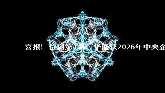 喜报！位列第4名！华能获2026年中央企业***购与供应链管理对标评估A级 - *