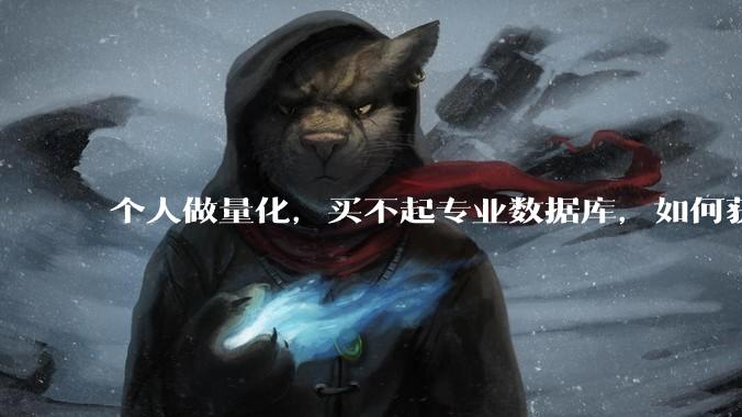个人做量化，买不起专业数据库，如何获取 L2数据?