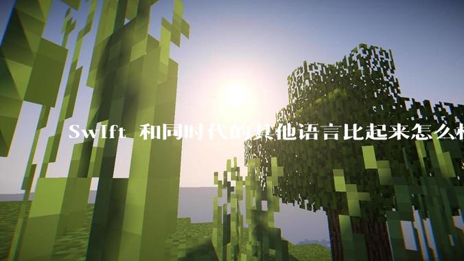 Swift 和同时代的其他语言比起来怎么样？
