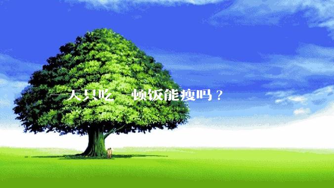 一天只吃一顿饭能瘦吗?