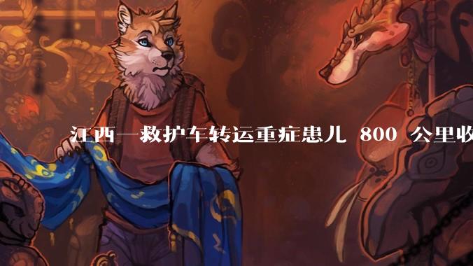 江西一救护车转运重症患儿 800 公里收 28000 元遭质疑，争议点是什么？哪些信息值得关注？