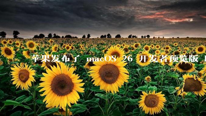 苹果发布了 macOS 26 开发者预览版 Beta 更新，这次更新带来了哪些新功能和改进？