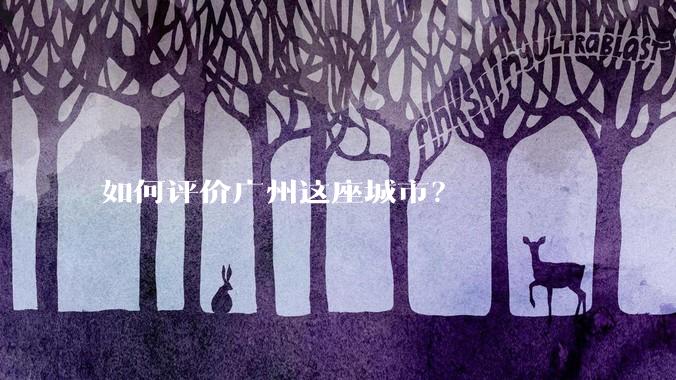 如何评价广州这座城市？