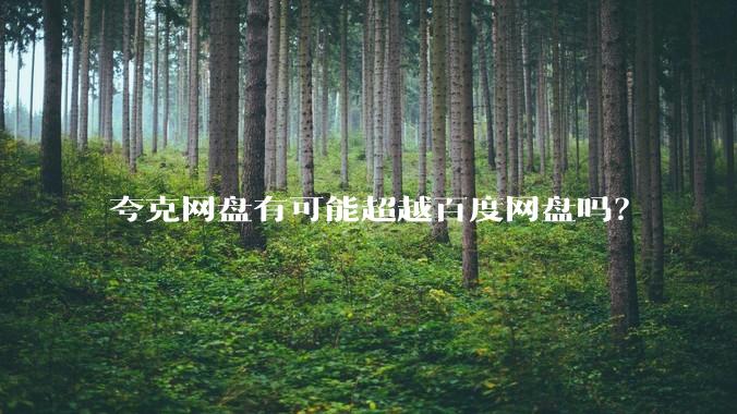 夸克网盘有可能超越百度网盘吗？