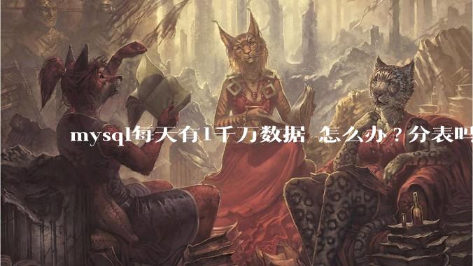mysql每天有1千万数据 怎么办?分表吗 有什么好的方案。?